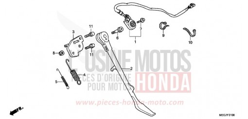 SIDE STAND (VT750C2B/C2S/CS/C/CA) VT750CSC de 2012